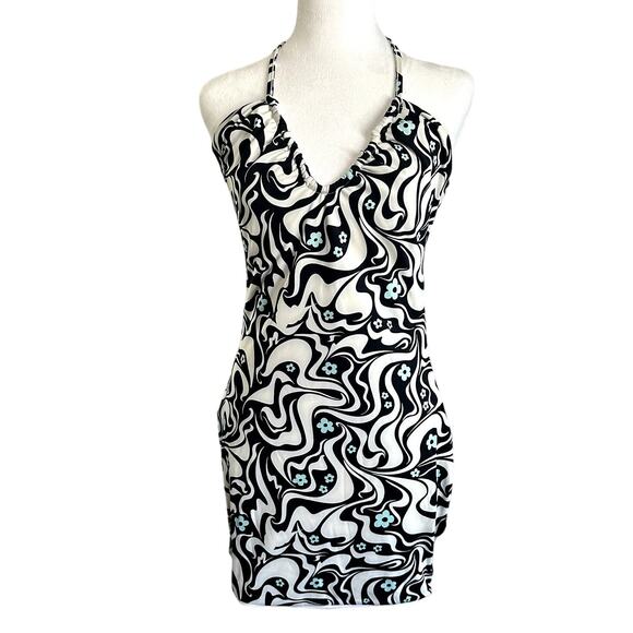 COTTON ON Women's Bodycon Gathered Halter Mini Dress Large - Picture 1 of 11